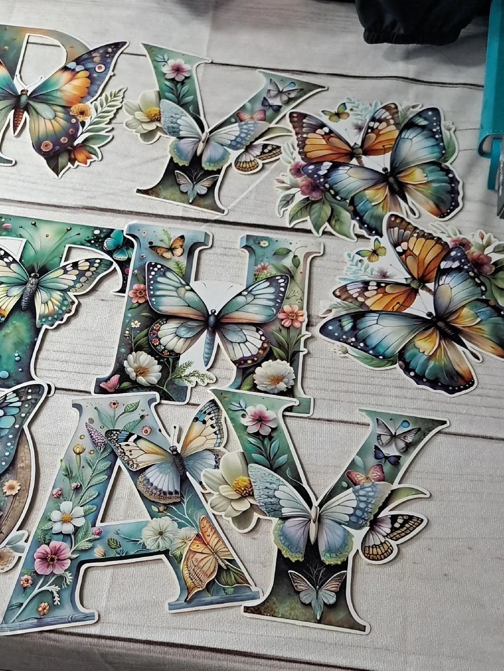Happy Birthday Butterfly Banner Kit - Colorful  Cutouts